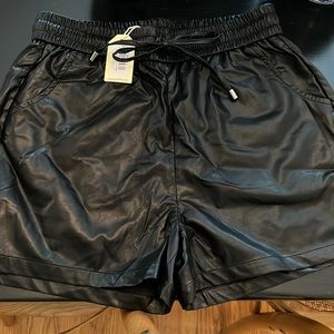 Leather shorts